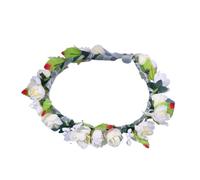 Women's Headband Floral Flowers Wedding Garland Hairbands Handmade Ladies Hairband Bride Headdress(Brown)