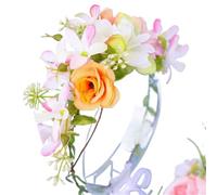Women's Headband Floral Flowers Wedding Garland Hairbands Handmade Ladies Hairband Bride Headdress(Color7)