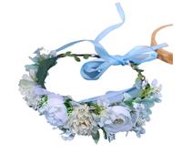 Women's Headband Floral Flowers Wedding Garland Hairbands Handmade Ladies Hairband Bride Headdress(Color9)