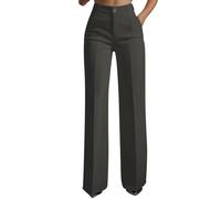 Womens High Waist Dress Pants Business Casual Stretchy Straight Leg Work Slacks with Pockets