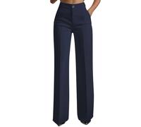 Womens High Waist Dress Pants Business Casual Stretchy Straight Leg Work Slacks with Pockets