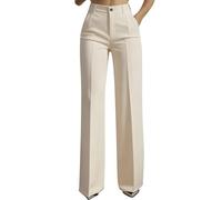 Womens High Waist Dress Pants Business Casual Stretchy Straight Leg Work Slacks with Pockets