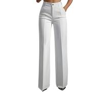 Womens High Waist Dress Pants Business Casual Stretchy Straight Leg Work Slacks with Pockets