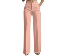 Womens High Waist Dress Pants Business Casual Stretchy Straight Leg Work Slacks with Pockets