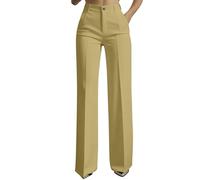 Womens High Waist Dress Pants Business Casual Stretchy Straight Leg Work Slacks with Pockets