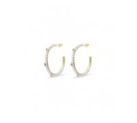 Women's hoop earrings pearls Rue des Mille Whiteside 925 silver zirconia OR-019 M3 AU