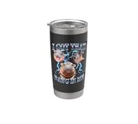 Womens I Got That Dawg In Me Baby Pygmy Hippo Heavy Metal Vaso térmico de acero inoxidable de doble pared