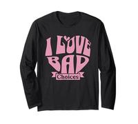 Womens I Love Bad Choices Ironic Heart Manga Larga