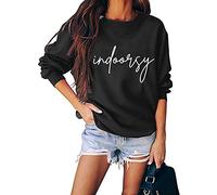 Womens Indoorsy Sweatshirt Cute Funny Graphic Sweatshirts Long Sleeve Crewneck Pullover Tops Fall Clothes