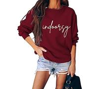 Womens Indoorsy Sweatshirt Cute Funny Graphic Sweatshirts Long Sleeve Crewneck Pullover Tops Fall Clothes