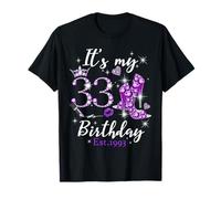 Womens It’s My 33rd Birthday Queen EST 1993 33 Years Old Camiseta