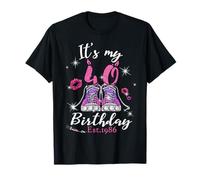 Womens It’s My 40th Birthday Sneakers EST 1986 40 Years Old Camiseta
