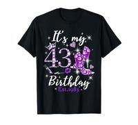 Womens It’s My 43rd Birthday Queen EST 1983 43 Years Old Camiseta