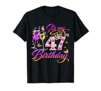 Womens It’s My 47th Birthday 47 Years Old Birthday Queen Camiseta