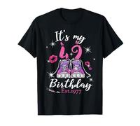 Womens It’s My 49th Birthday Sneakers EST 1977 49 Years Old Camiseta