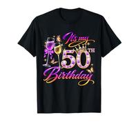 Womens It’s My 50th Birthday 50 Years Old Birthday Queen Camiseta