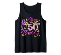 Womens It’s My 50th Birthday 50 Years Old Birthday Queen Camiseta sin Mangas
