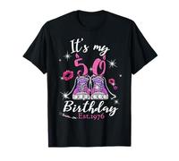 Womens It’s My 50th Birthday Sneakers EST 1976 50 Years Old Camiseta