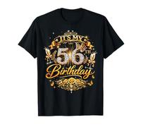Womens It’s My 56th Birthday 56 Years Old Birthday Queen Camiseta