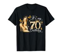 Womens It’s My 70th Birthday 70 Years Old Birthday Queen Camiseta