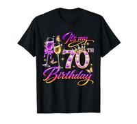 Womens It’s My 70th Birthday 70 Years Old Birthday Queen Camiseta