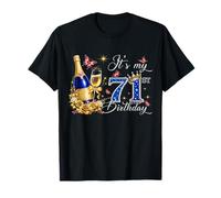 Womens It’s My 71st Birthday 71 Years Old Birthday Queen Camiseta
