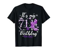 Womens It’s My 71st Birthday Queen EST 1955 71 Years Old Camiseta