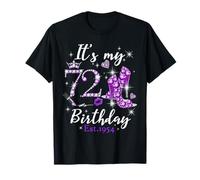 Womens It’s My 72nd Birthday Queen EST 1954 72 Years Old Camiseta