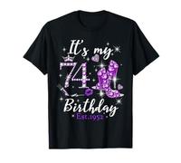 Womens It’s My 74th Birthday Queen EST 1952 74 Years Old Camiseta
