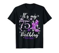 Womens It’s My 75th Birthday Queen EST 1951 75 Years Old Camiseta
