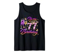 Womens It’s My 77th Birthday 77 Years Old Birthday Queen Camiseta sin Mangas