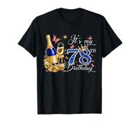 Womens It’s My 78th Birthday 78 Years Old Birthday Queen Camiseta
