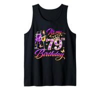 Womens It’s My 79th Birthday 79 Years Old Birthday Queen Camiseta sin Mangas