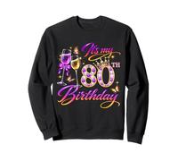Womens It’s My 80th Birthday 80 Years Old Birthday Queen Sudadera
