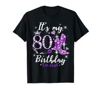 Womens It’s My 80th Birthday Queen EST 1946 80 Years Old Camiseta