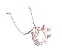 women's jewelry New For Trendy 2025 Classic Butterfly Flower 925 Sterling Silver Pendant Necklace Women's Fine Jewelry Anniversary Party Gift Jewelry Fashion Accessories Creative Gift jewlery