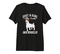Womens Just A Girl Who Loves Jack Russell Terriers Lover Camiseta Premium