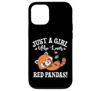 Womens Kawaii Cartoon Just A Girl Who Loves Red Pandas Lover Carcasa para iPhone 12/12 Pro