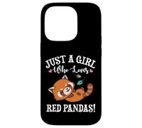 Womens Kawaii Cartoon Just A Girl Who Loves Red Pandas Lover Carcasa para iPhone 14 Pro