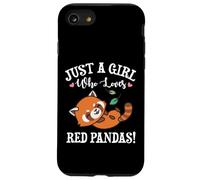 Womens Kawaii Cartoon Just A Girl Who Loves Red Pandas Lover Carcasa para iPhone SE (2020) / 7/8