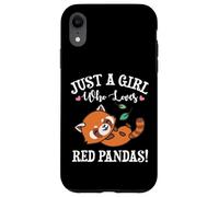 Womens Kawaii Cartoon Just A Girl Who Loves Red Pandas Lover Carcasa para iPhone XR