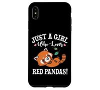 Womens Kawaii Cartoon Just A Girl Who Loves Red Pandas Lover Carcasa para iPhone XS MAX