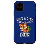 Womens Kawaii Cartoon Just A Girl Who Loves Tigers Carcasa para iPhone 11