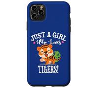 Womens Kawaii Cartoon Just A Girl Who Loves Tigers Carcasa para iPhone 11 Pro MAX