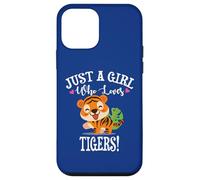 Womens Kawaii Cartoon Just A Girl Who Loves Tigers Carcasa para iPhone 12 Mini