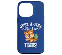 Womens Kawaii Cartoon Just A Girl Who Loves Tigers Carcasa para iPhone 13 Pro
