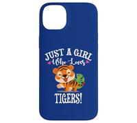 Womens Kawaii Cartoon Just A Girl Who Loves Tigers Carcasa para iPhone 14 Plus