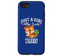 Womens Kawaii Cartoon Just A Girl Who Loves Tigers Carcasa para iPhone SE (2020) / 7/8
