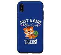 Womens Kawaii Cartoon Just A Girl Who Loves Tigers Carcasa para iPhone XS MAX
