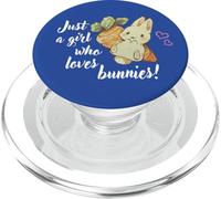 Womens Kids Chibi Just A Girl Who Loves Bunnies Bunny Lover PopSockets PopGrip para MagSafe